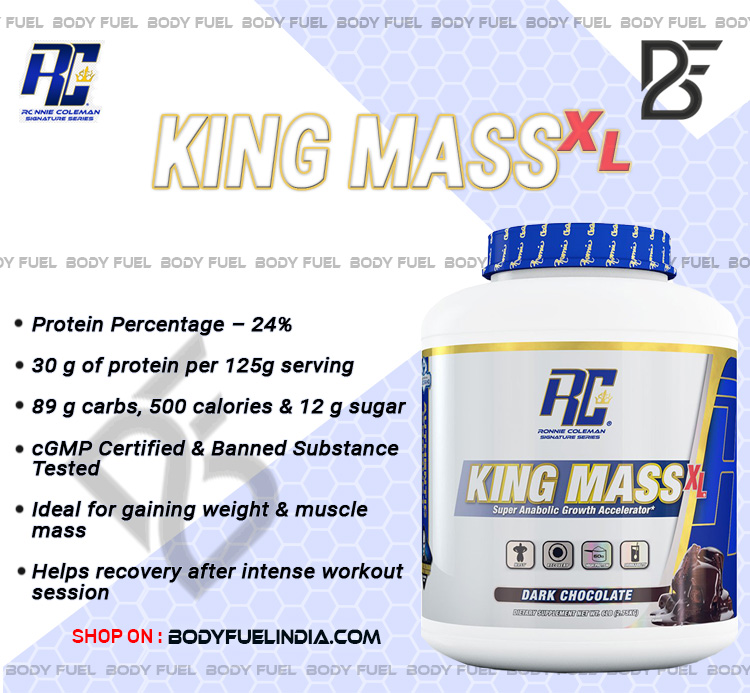 Ronnie Coleman King Mass, Gainers, Body Fuel India's no.1 Authentic Online Supplement Store