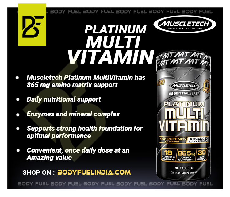 Muscletech Platinum MultiVitamin,Vitamins & Supplements, Body Fuel India no.1 Authentic Online Supplement Store