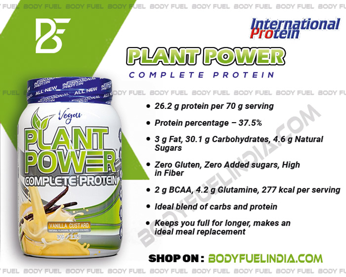 International Protein Plant Power Complete Protein, Vegan Protein, Body Fuel India